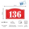 Custom Red Enamel House Number Plaque, 18 x 33 cm view 2