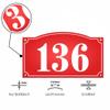 Custom Red Enamel House Number Plaque, 18 x 33 cm view 3