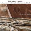 AMZZHAO Luxurious Faux Fox Fur Throw Blanket, Soft Warm Winter Plaid for Sofa and Bed, 150 x 200 cm view 2