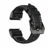 BANDKIT 20/22/26 mm Leather Quick-Fit Smartwatch Band for Garmin Fenix, QuickFit 22 mm, Agate view 3