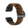 BANDKIT 20/22/26 mm Leather Quick-Fit Smartwatch Band for Garmin Fenix, QuickFit 22 mm, Agate view 4