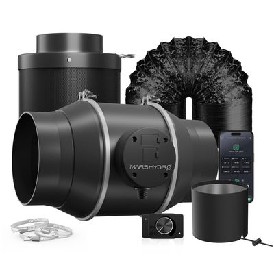MARS HYDRO iFresh 150 mm Inline Duct Fan Kit with Carbon Filter