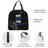 Insulated ALS Awareness Lunch Bag with “Hope Faith Cure” view 4