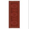 CASAVANI Collection Runner Rug, 76.2 x 712.3 cm, Red Geometric Cotton Dhurrie view 1