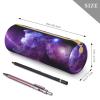 Galaxy Sky Round Leather Pencil Case and Makeup Bag view 4