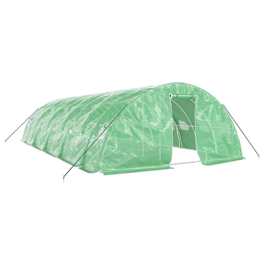 vidaXL Greenhouse with Steel Frame, Green, 50 m², 10 x 5 x 2.3 m