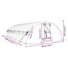 vidaXL Greenhouse with Steel Frame, Green, 50 m², 10 x 5 x 2.3 m view 3