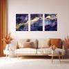 SHYAMIC Abstract Purple Canvas Wall Art, 3-Piece Framed Set, 50 x 70 cm Each view 3