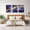 SHYAMIC Abstract Purple Canvas Wall Art, 3-Piece Framed Set, 50 x 70 cm Each view 4