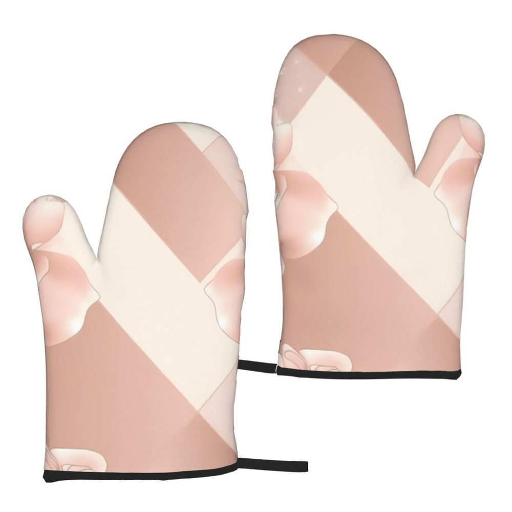 Rose Gold Wallpaper Oven Mitts, Set of 2