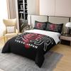 100% Cotton Tokyo Bedding Set 220 x 240 cm, Japanese Duvet Cover with 2 Pillowcases, Red Dragon Design view 2