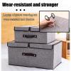 Foldable Fabric Storage Basket with Reinforced Handles view 4