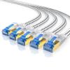 CSL 5-Pack 0.25 m CAT 8.1 Flat Ethernet Cables, 40 Gbps, Cotton-Braided, RJ45 view 1