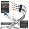 CSL 5-Pack 0.25 m CAT 8.1 Flat Ethernet Cables, 40 Gbps, Cotton-Braided, RJ45 view 4