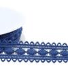 MYMERCERIE 13.5 m Spool of 30 mm Navy Blue Diamond Guipure Trim view 1