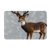 ResKiu Durable Non-Slip Gray Plum Deer Doormat view 1