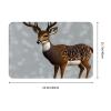 ResKiu Durable Non-Slip Gray Plum Deer Doormat view 3
