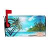 ZISHAK Magnetic Mailbox Cover with Tropical Ocean Beach Design view 1