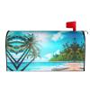 ZISHAK Magnetic Mailbox Cover with Tropical Ocean Beach Design view 2