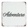 Hanging Metal Sign, Adventure, Wall Decor, Black Lettering, 12 x 12 in view 1
