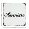 Hanging Metal Sign, Adventure, Wall Decor, Black Lettering, 12 x 12 in view 2