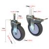 4-Piece 4-Inch Heavy-Duty PU Food Cart Swivel Casters with M11 Stem view 2