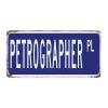 Petrographer Navy Blue Custom Metal Sign, 6 x 12 in view 1