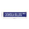 Personalized Navy Blue Catahoula Bulldog Metal Sign, 10.2 in view 2