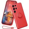 nulala Silicone Case Compatible with Samsung Galaxy A14 5G, Holder Stand Phone Case with Strap, Chain and Magnetic Car Mount Compatibility, Liquid Silicone Protective Cover view 1