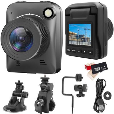 4K 32MP Time-Lapse Camera with Manual Focus, 2.0-Inch LCD, IP66, 32GB Card