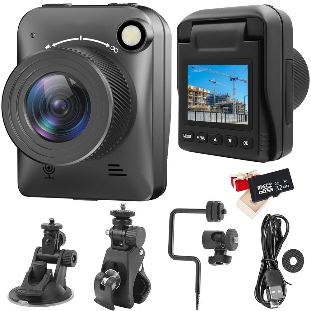 4K 32MP Time-Lapse Camera with Manual Focus, 2.0-Inch LCD, IP66, 32GB Card