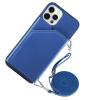 TEidea Wallet Case for iPhone 14/13/12 Mini/11 Pro Max/XR/XS with Card Slot, Wrist Strap, Shockproof PU Leather, Stand and Neck Strap Set, for iPhone 14 Pro, Blue view 1