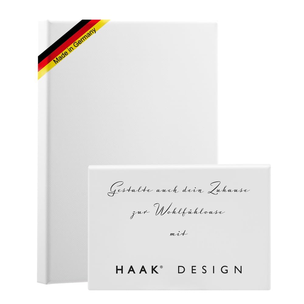 HaakDesign Stretched Canvas, Unprinted, 30 x 30 cm, 380 g/m, 100% PES, 18 mm Standard Canvas