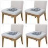 Faduni Cartoon Hippo Square Chair Cushion Covers, 4-Piece Set view 2