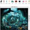3 x 2.4 m Halloween Horror Castle Dark Forest Cemetery Backdrop view 2