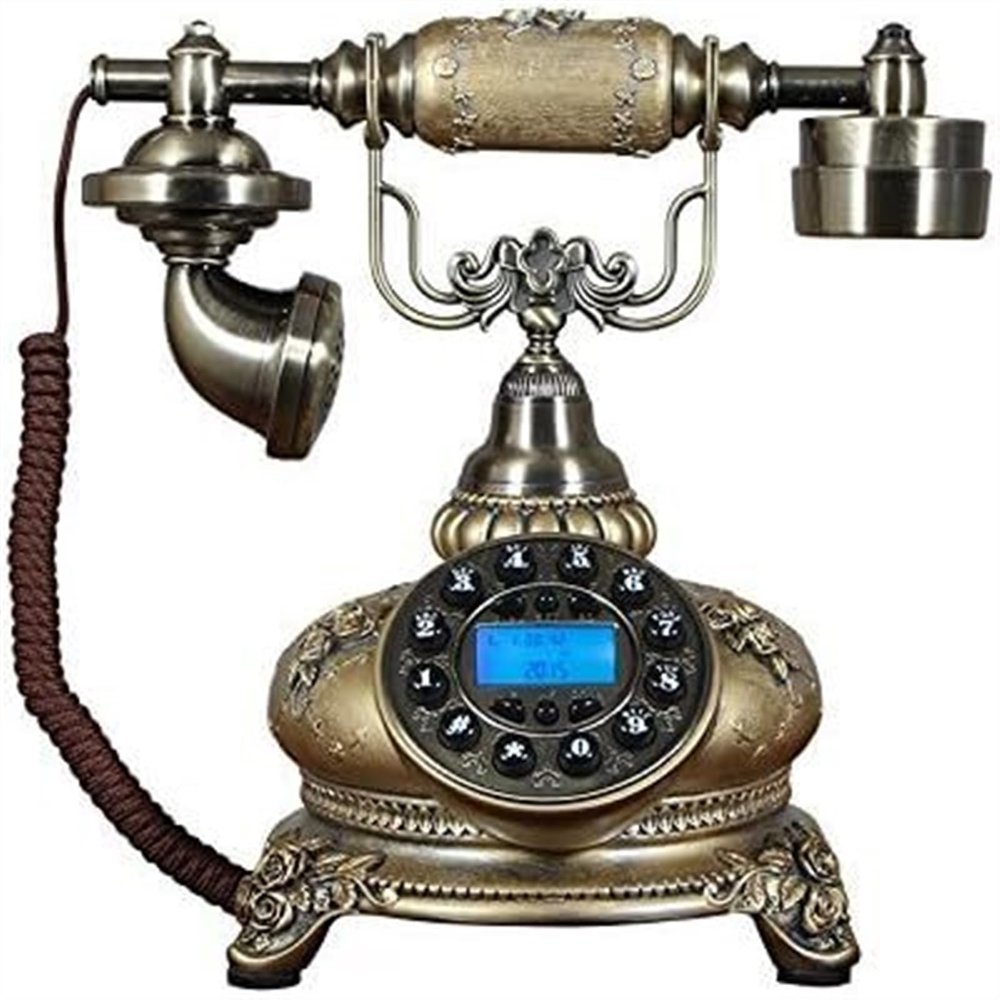 NAKEAH Retro Telephone with Caller ID, Home Decor, 25 x 20 x 26 cm