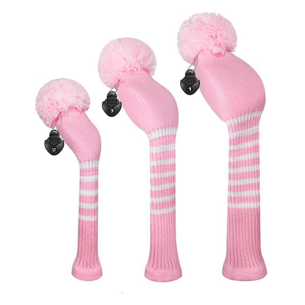Scott Edward Knit Golf Headcovers, Fits Driver (460cc), Fairway Wood and Hybrid (UT), Set of 3