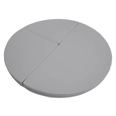 Pole Dance Crash Mat, Round Foldable Portable Safety Mat, 1.2/1.5/1.6/2 m, Waterproof, Gray, 160 cm × 3 cm (63 in)