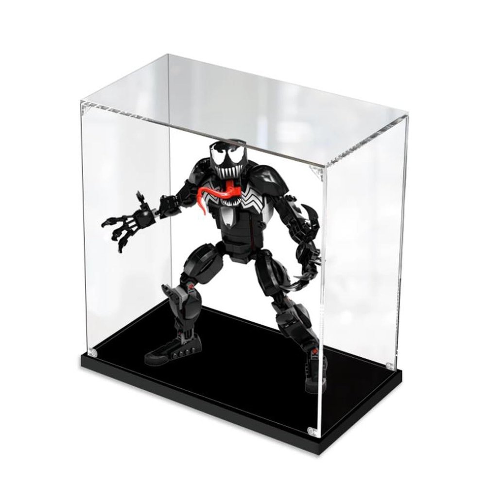 Acrylic Display Case for LEGO Marvel Venom Figure 76230 Action Model, Dustproof, UV-Resistant Storage Box, Ideal for Collectors (3 mm, Clear)