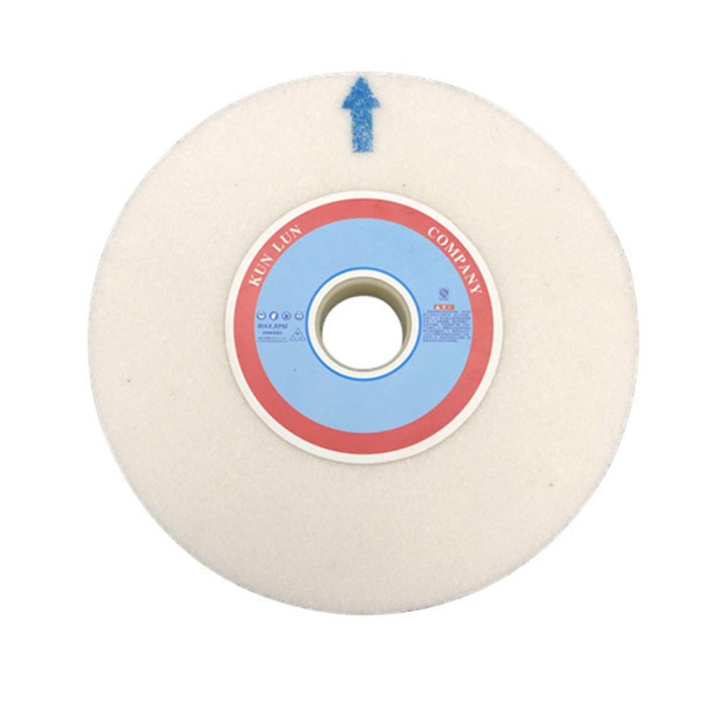 LekLai Polishing Wheel, Bench Grinder Wheel, Abrasive Material: White Aluminum Oxide, Outer Diameter: 150 mm, Bore Diameter: 12.7 mm, Thickness: 16 mm, Grit 100 (Size: 80 Grit)