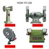 LekLai Green Silicon Carbide Bench Grinding Wheel, 150 mm, 32 mm Bore, 20 mm, 100 Grit view 3