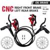 ERYUE Hydraulic Bicycle Disc Brake Set, Front/Rear, Right-Hand Brake Lever, 160 mm Rotor view 2