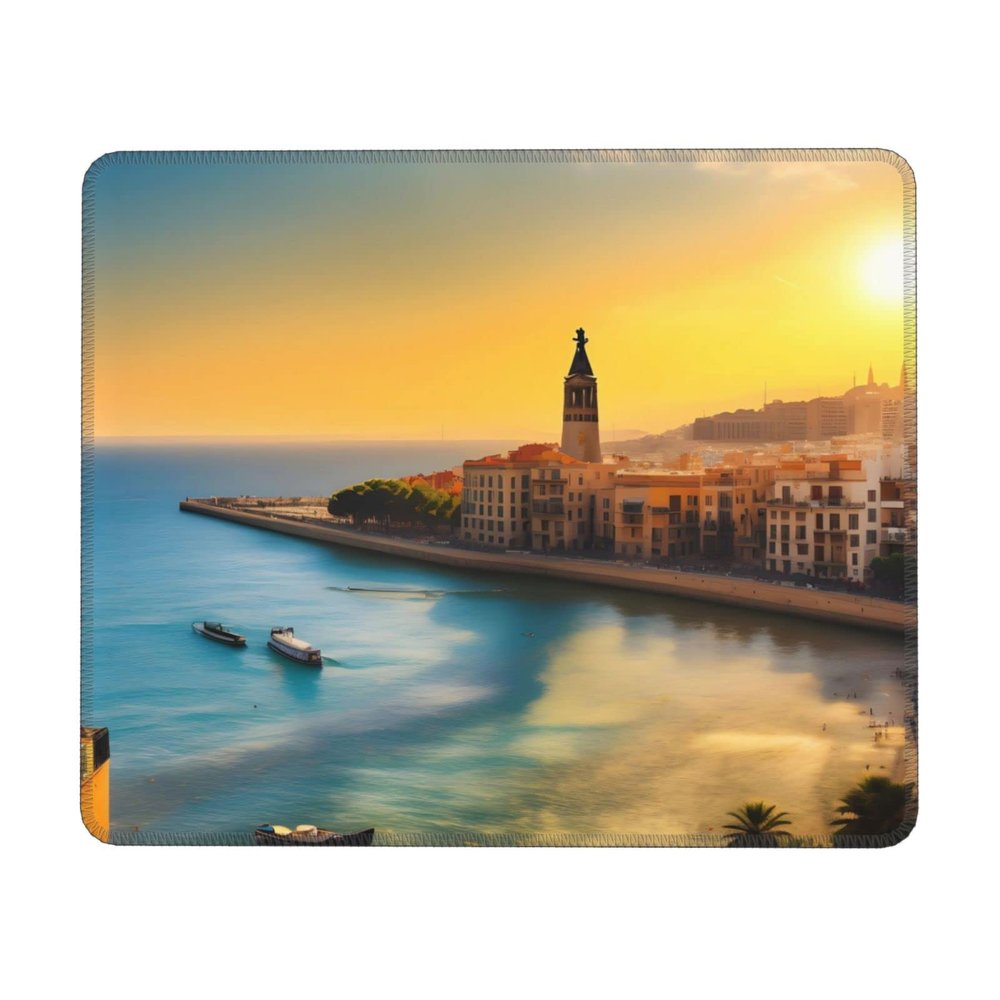 Sunset in Barcelona Mouse Pad, 17.8 × 21.6 cm