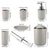 6-Piece Plastic Bathroom Accessories Set view 2