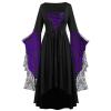 Nsercvb Women's Black Gothic Renaissance Medieval Costume Dress view 1