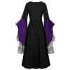 Nsercvb Women's Black Gothic Renaissance Medieval Costume Dress view 2