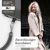 moex Unleash Phone Strap for Samsung Galaxy S23 Ultra, Universal Crossbody Phone Lanyard with Carabiner, Removable Strap with Case Insert, Gray/Silver view 4