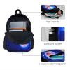 ASEELO Large-Capacity Casual Laptop Backpack, Many Zombie, Blue Fire Basketball Ball view 3