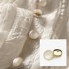 Metal Coat Buttons for Women's Accessories and Pajamas, with Pearls, Light Color, 17.5 mm, 6 Pieces view 3