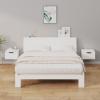 Homgoday Wall-Mounted Nightstands, 2 pcs, White, 34 x 30 x 20 cm view 1